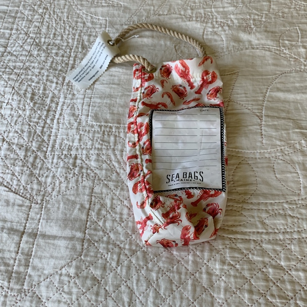 Seabags of Maine wine, carrier, tote bag, seafood lobster theme NWT
